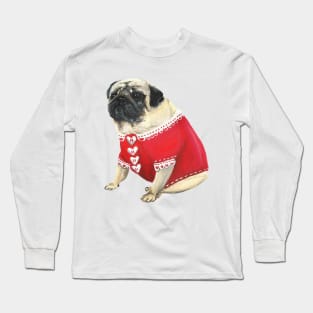 Sweet Pea the Pug Long Sleeve T-Shirt